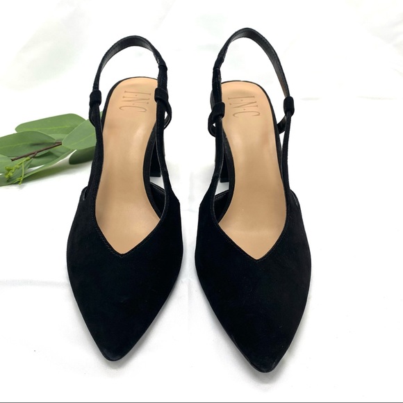 INC Brelina Suede Leather Slingback Heels size 7.5 - Picture 6 of 12